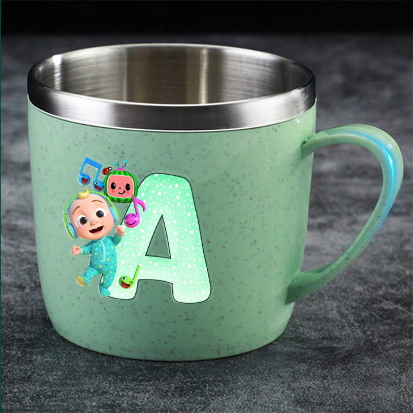 Good Coffee Tea - ココメロンステンレス鋼ウォーターカップ漫画プリントレターコーヒーミルクマグファッションかわいいお茶飲料水カップ箸置きギフト