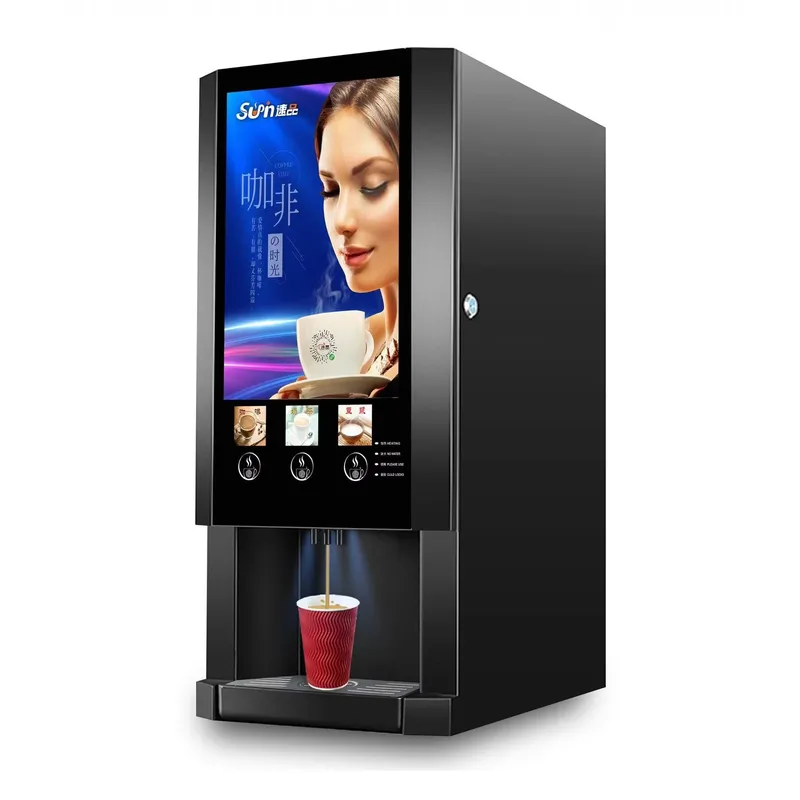 Coffee Tea Vending Machine For Office - E30S SUPIN自動インスタントコーヒー販売機業務用タッチスクリーンLEDライトボックスミルクティーディスペンサー（オフィス用）