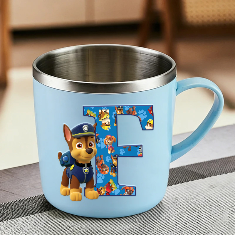 Coffee Y Tea - パウ・パトロール ステンレス製ミルクマグ チェイス犬の文字A-Z入り ウォーターカップ 漫画プリント ドリンクマグ