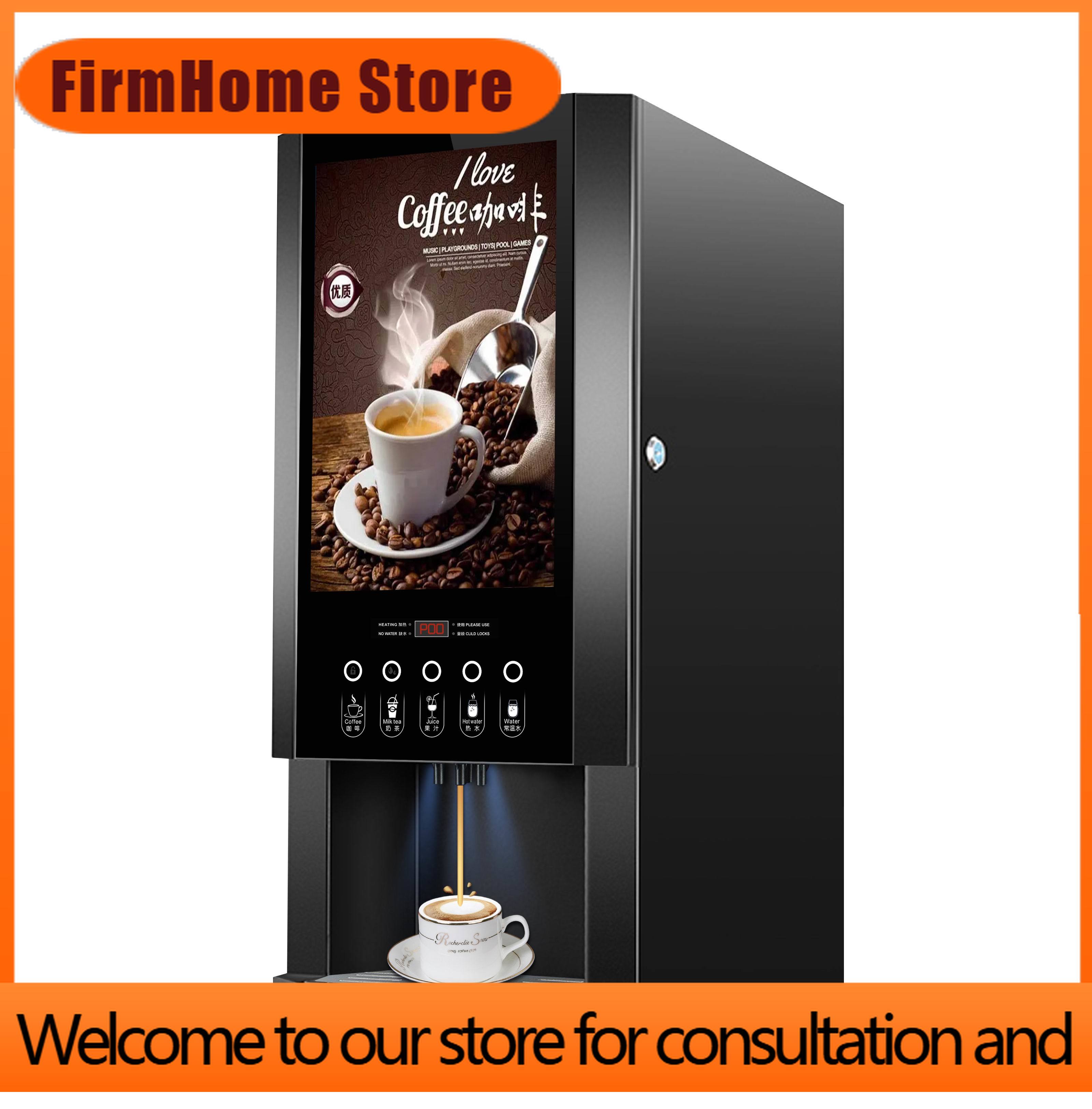 Coffee Tea Vending Machine For Office - FirmHome StoreE-30SW自動インスタントコーヒーメーカー業務用ミルクティー自動販売機（LEDライトボックス付き）オフィスや休憩所向け