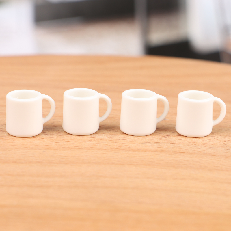 4 ピース/セット 1:12 ドールハウスミニチュアカップ白 - Coffee Y Tea のレビューと価格