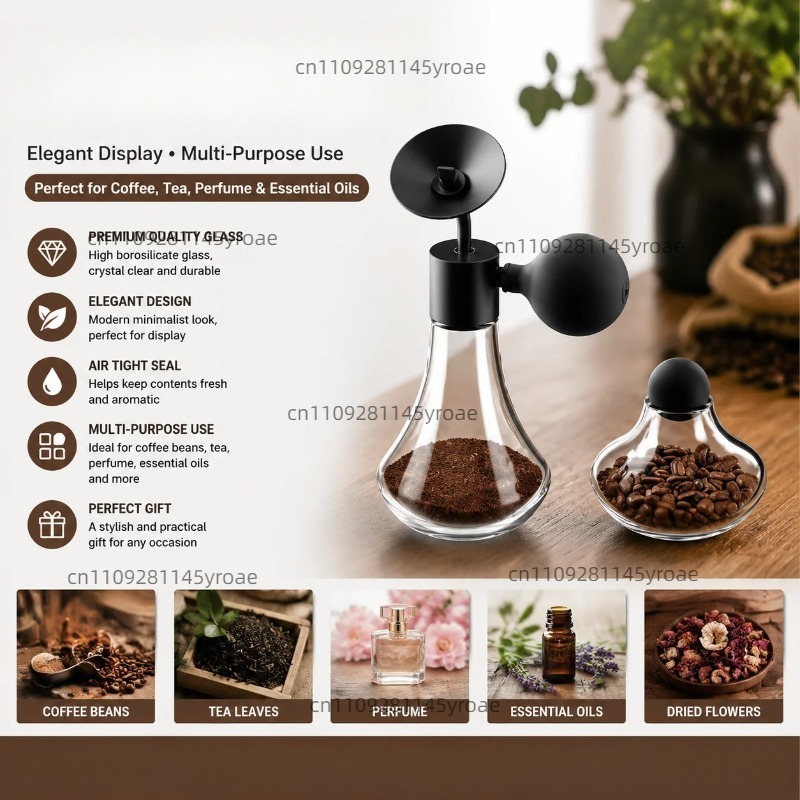 ガラス製アロマサンプルボトル コーヒー豆 茶 香水 エッセン - Coffee Bean のレビューと価格