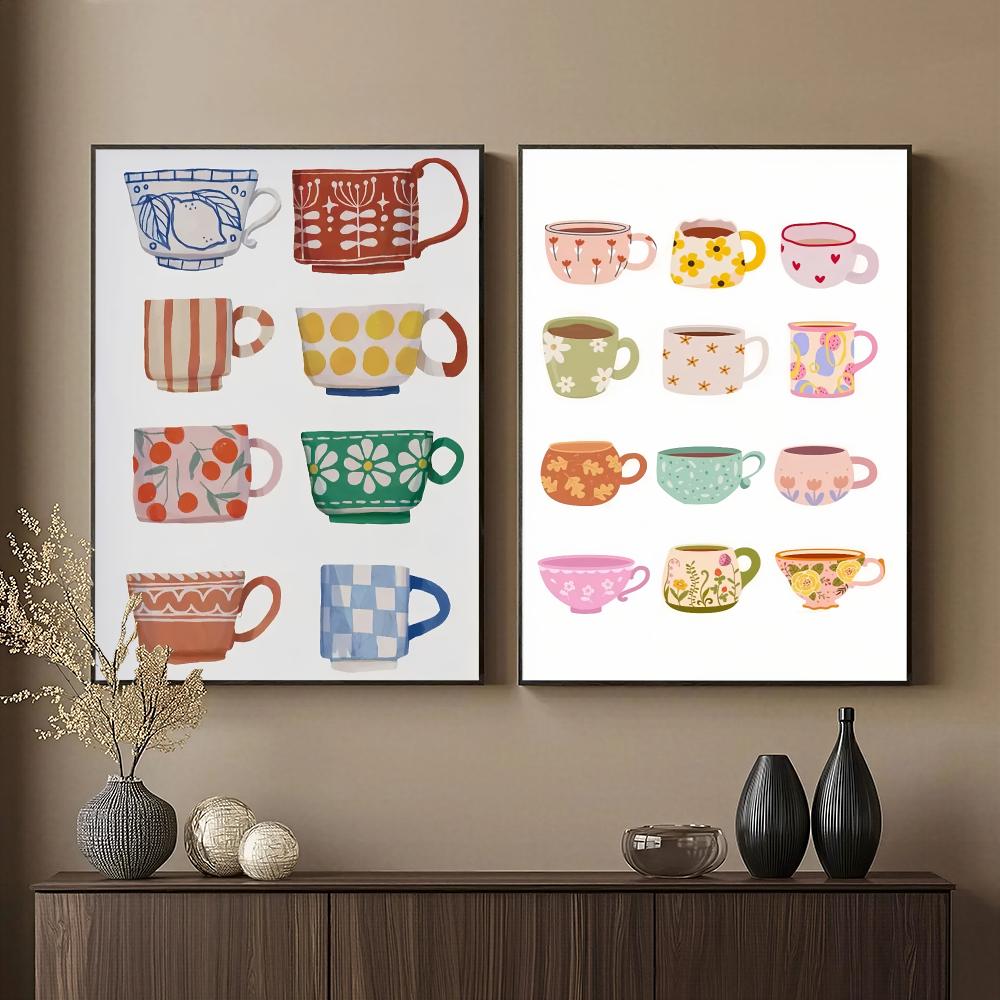フランスのティーカップ HDウォールアートポスター ヴィンテ - Wallpaper Coffee And Tea のレビューと価格