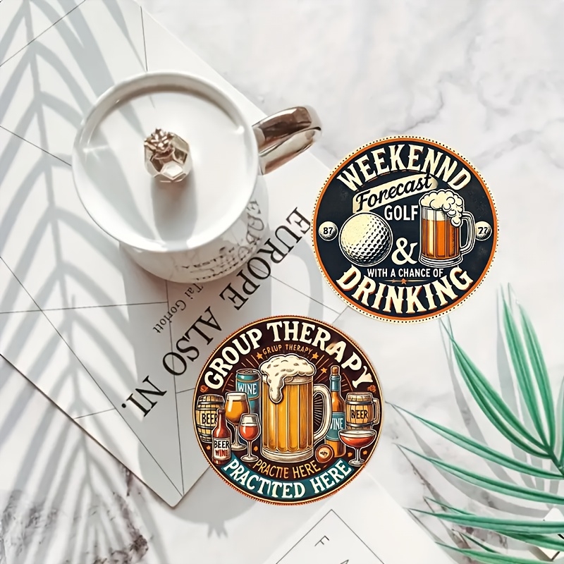 6個入り 10cm 木製 ヴィンテージ ビールモチーフ コー - Coffee Y Tea のレビューと価格