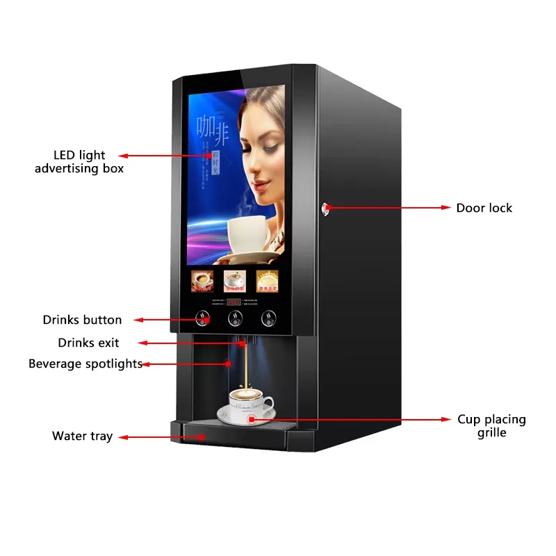 E30S SUPIN自動インスタントコーヒー販売機業務用タッ - Coffee Tea Vending Machine For Office のレビューと価格