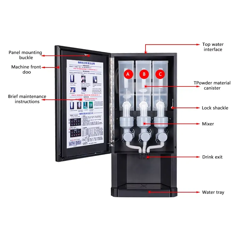 E30S SUPIN自動インスタントコーヒー販売機業務用タッ - Coffee Tea Vending Machine For Office のレビューと価格