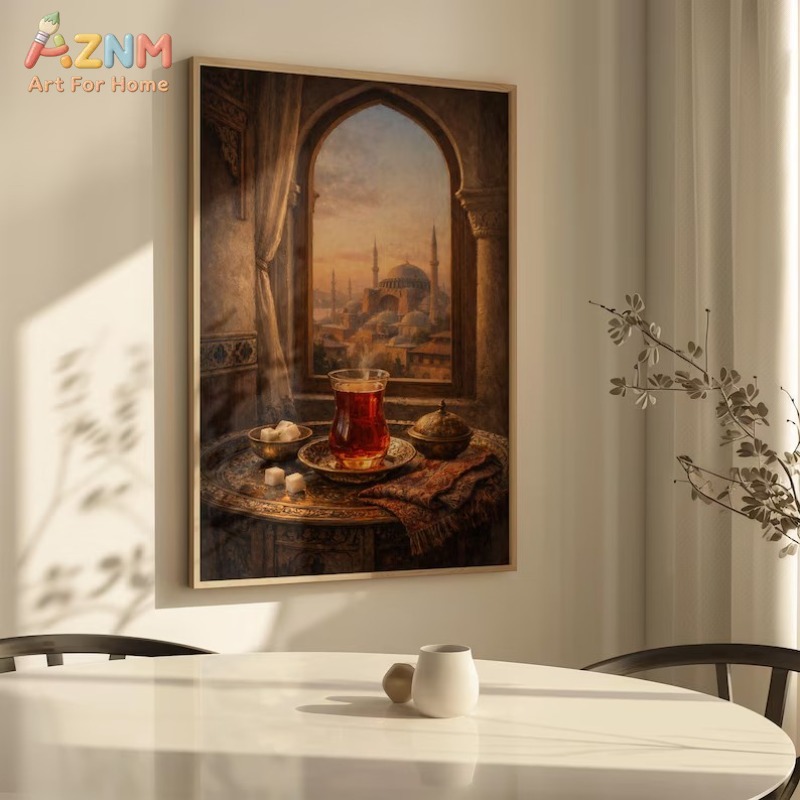 AZNM トルココーヒーと紅茶文化キャンバスウォールアートプ - Coffee And Tea Lyrics のレビューと価格