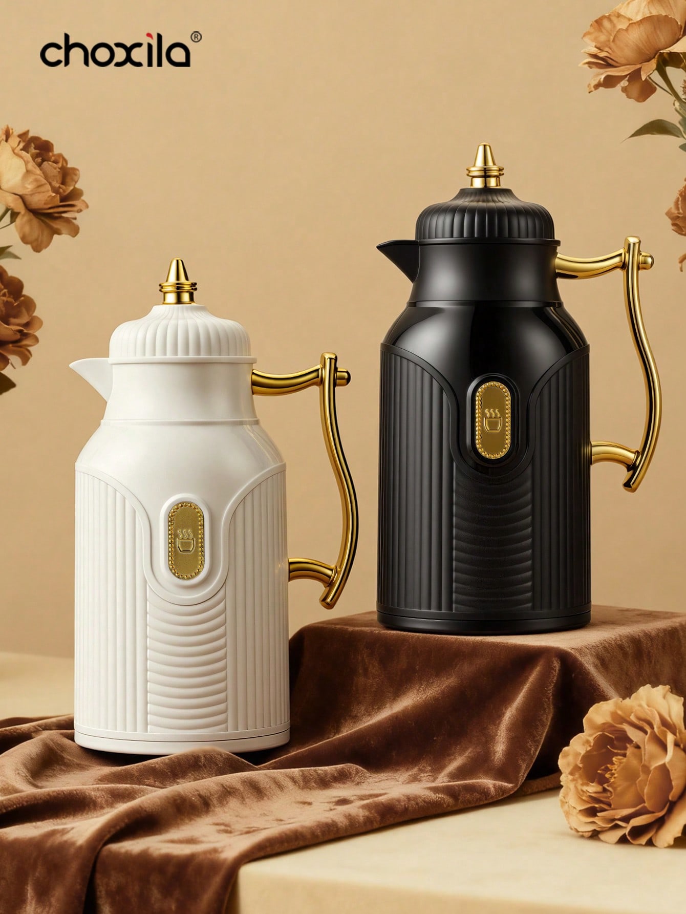 1個入り大容量保温ケトル、金メッキスタイルのティーポット、コ - Coffee Y Tea のレビューと価格