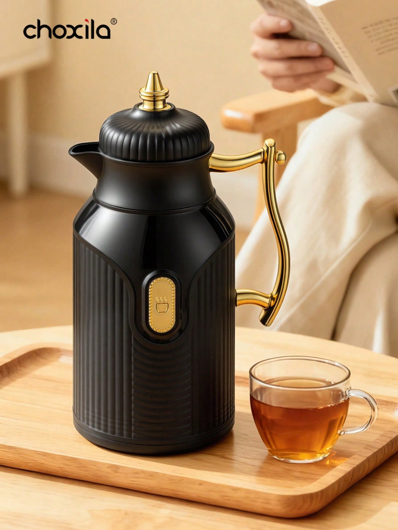 1個入り大容量保温ケトル、金メッキスタイルのティーポット、コ - Coffee Y Tea のレビューと価格