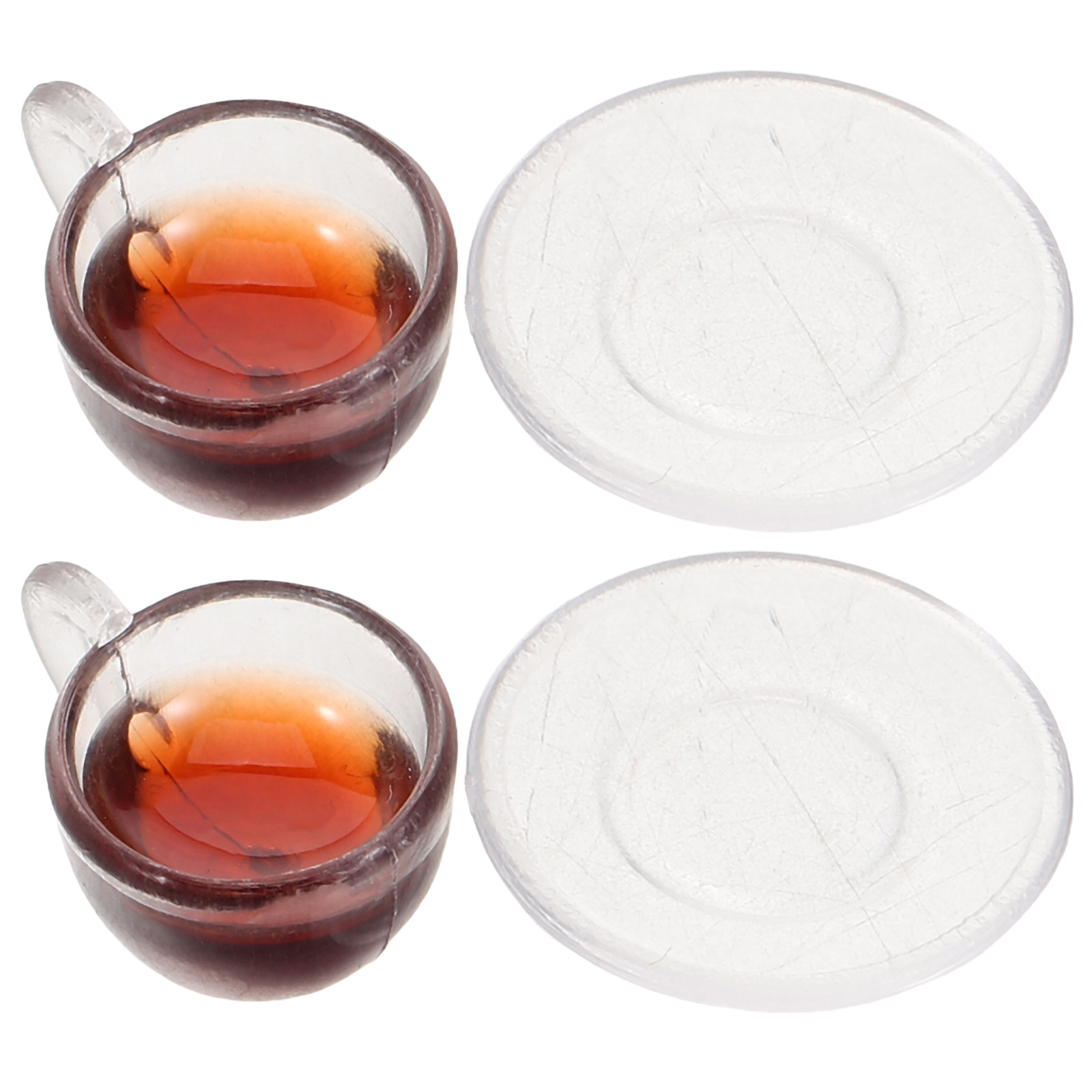 2個セットのミニチュアコーヒーカップ。リアルな樹脂製で、ドー - Coffee Y Tea のレビューと価格