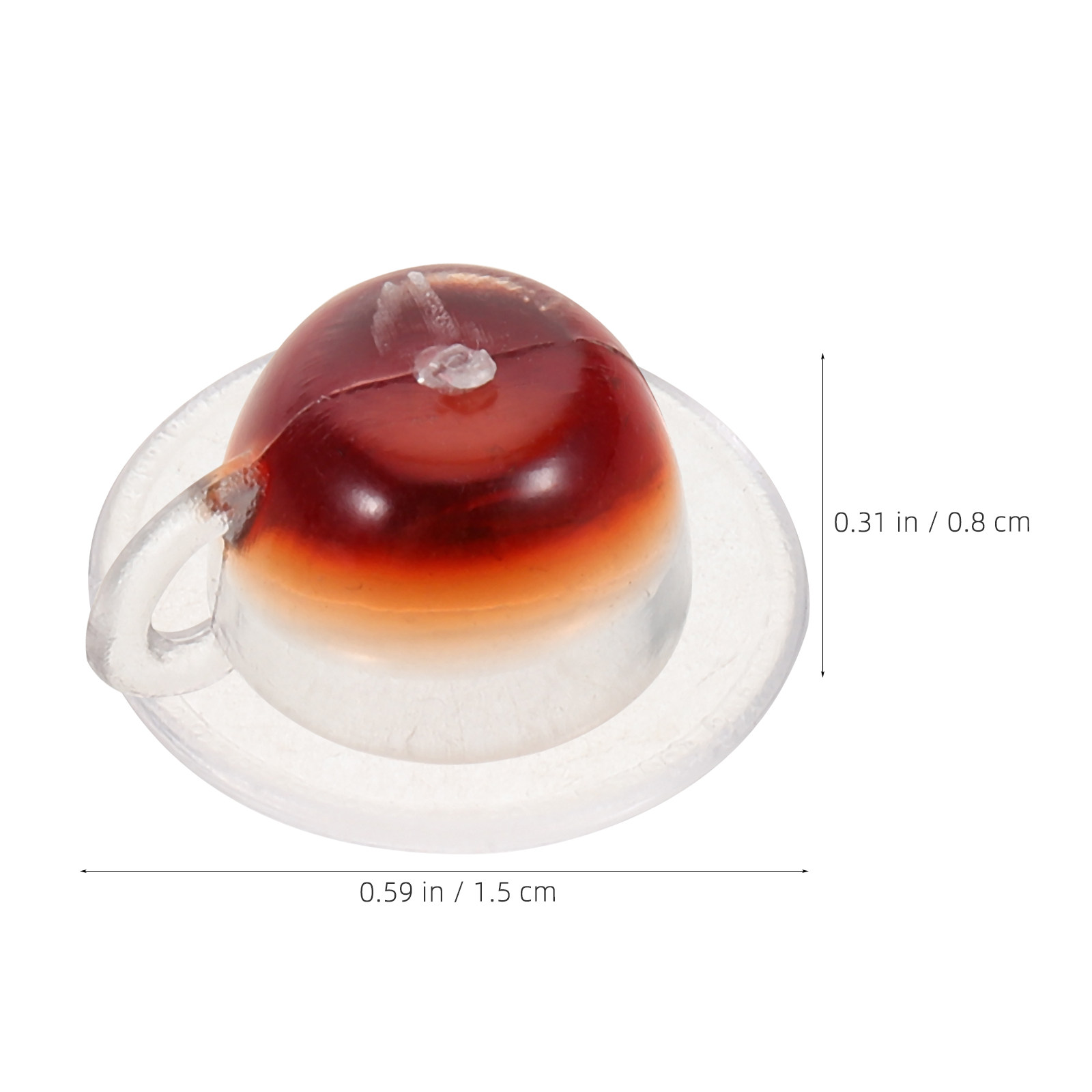 2個セットのミニチュアコーヒーカップ。リアルな樹脂製で、ドー - Coffee Y Tea のレビューと価格