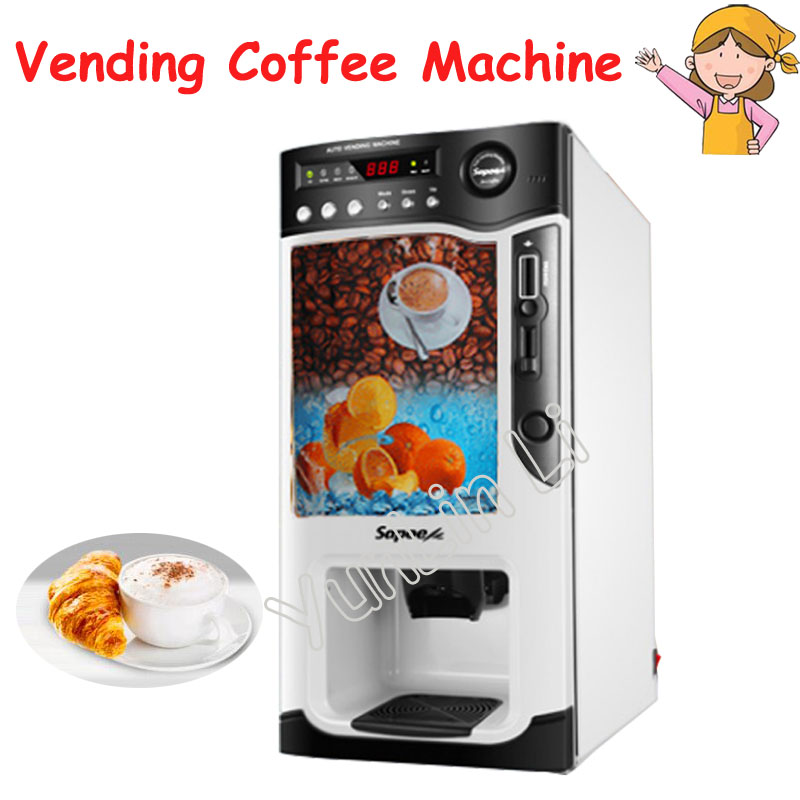 220V自動硬貨式温冷インスタントコーヒー販売機（業務用ミル - Coffee Tea Vending Machine For Office のレビューと価格