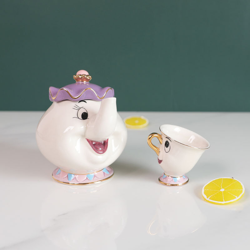 ホットティーポット漫画美女と野獣コーヒーポットマグカップミセ - Good Coffee Tea のレビューと価格