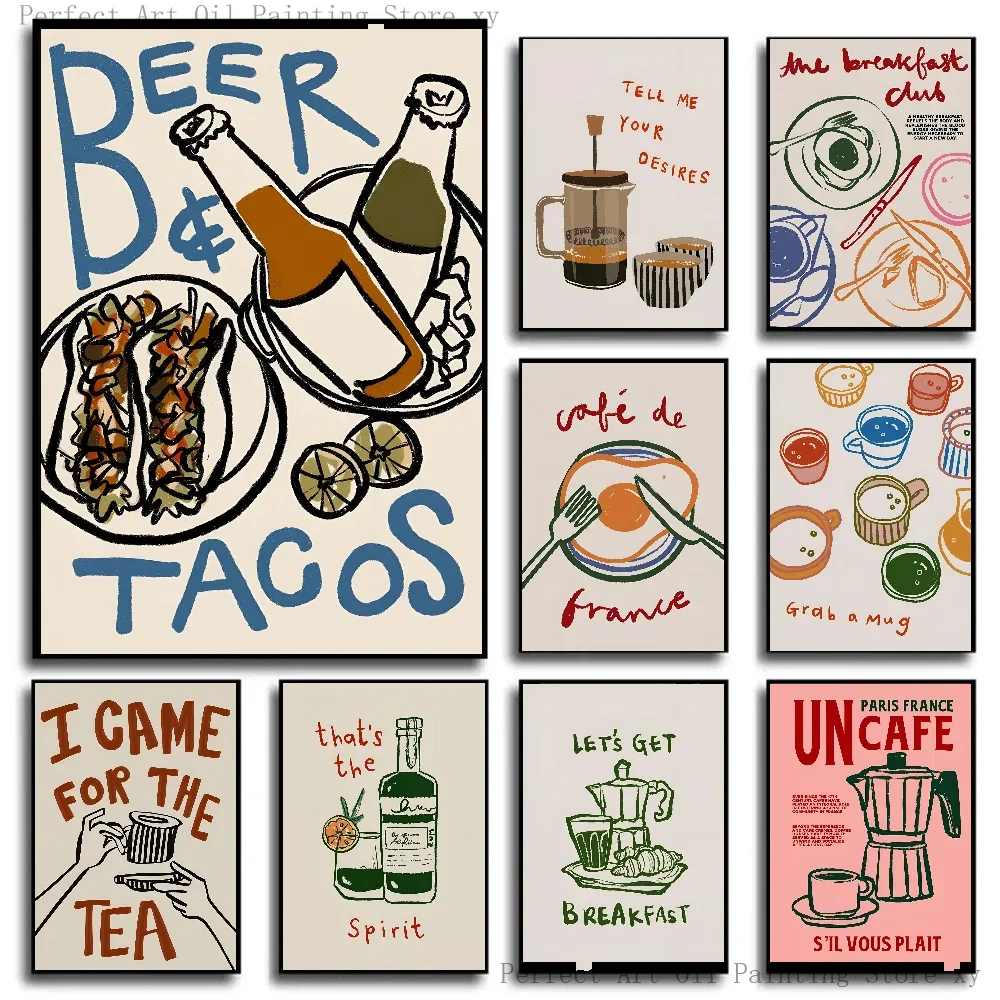 コーヒーショップアフタヌーンクロワッサン、カラフルなレトロな - Coffee And Tea Lyrics のレビューと価格
