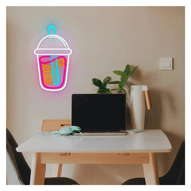 ボバティーネオンサイン、ミルクティーライト、ファーストフード - Wallpaper Coffee And Tea のレビューと価格