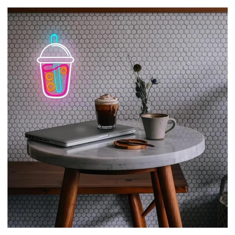 ボバティーネオンサイン、ミルクティーライト、ファーストフード - Wallpaper Coffee And Tea のレビューと価格
