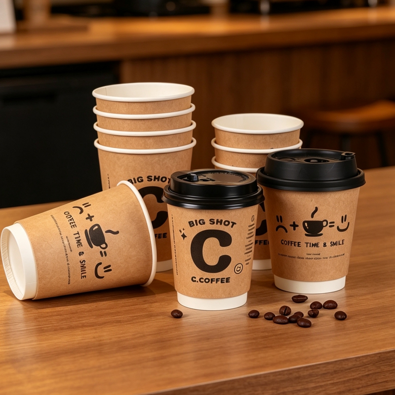 50個入り 8/14オンス 使い捨てクラフト紙製コーヒーカッ - Wallpaper Coffee And Tea のレビューと価格