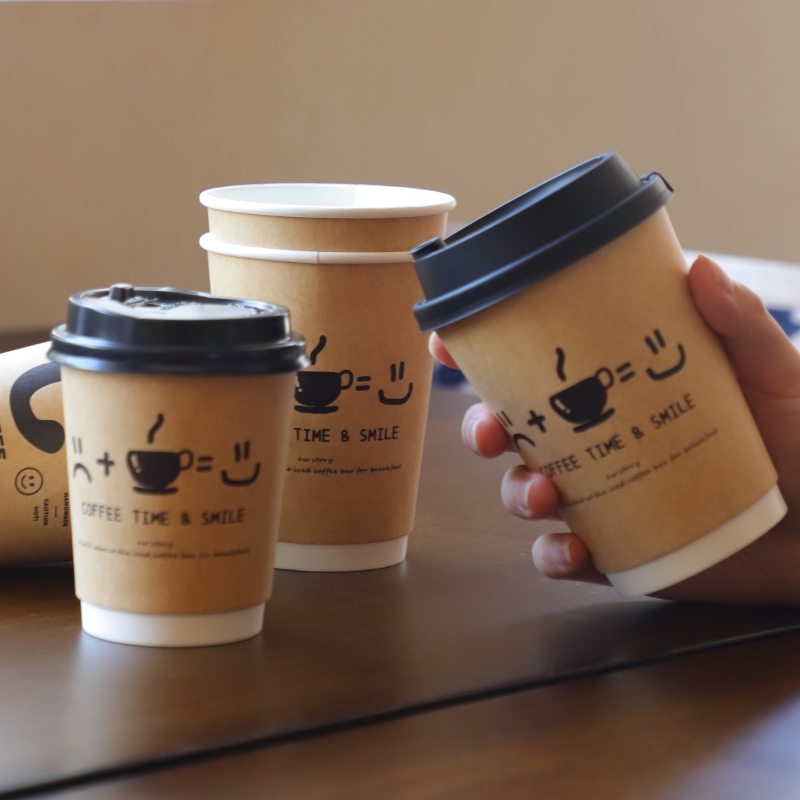50個入り 8/14オンス 使い捨てクラフト紙製コーヒーカッ - Wallpaper Coffee And Tea のレビューと価格