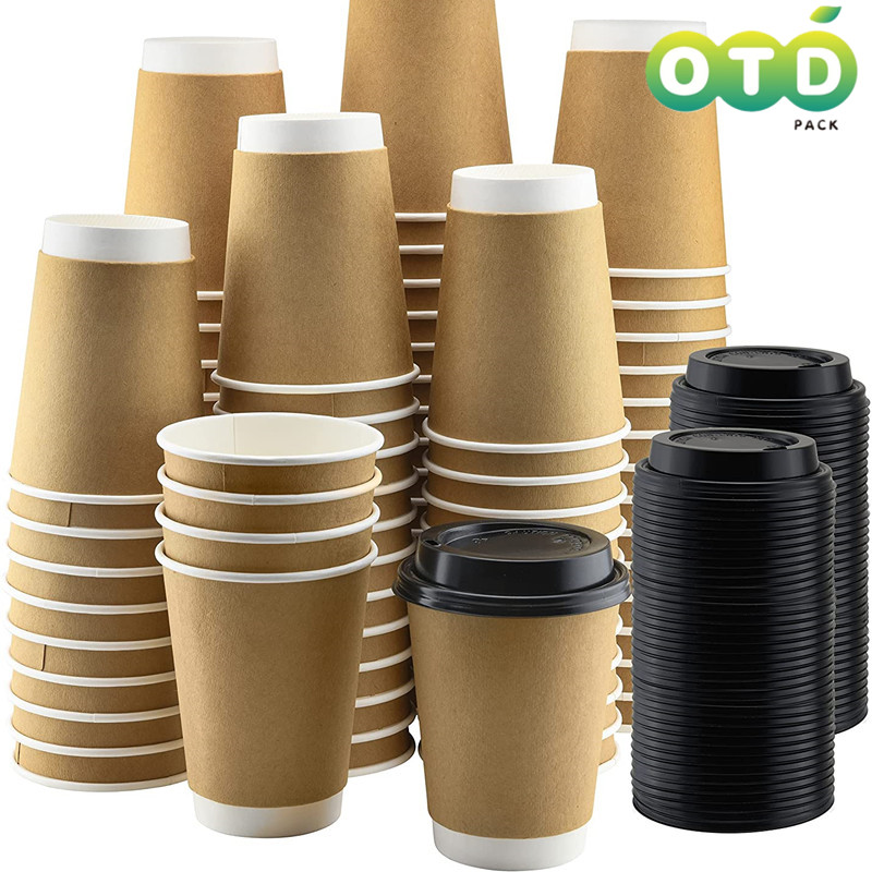 ふた付きペーパーカップ、コーヒーティーホットドリンク、使い捨 - Wallpaper Coffee And Tea のレビューと価格