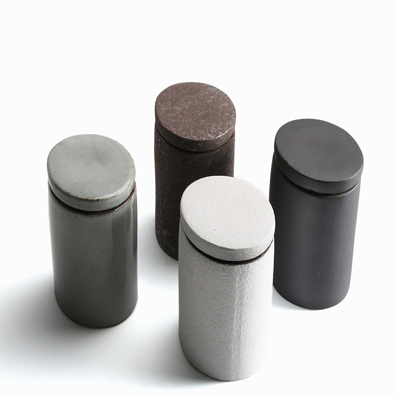ヴィンテージ陶器茶瓶円筒セラミック保存瓶デスクトップ装飾品家 - Coffee Tea Sugar Container Set のレビューと価格