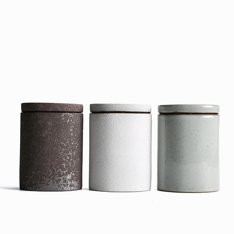ヴィンテージ陶器茶瓶円筒セラミック保存瓶デスクトップ装飾品家 - Coffee Tea Sugar Container Set のレビューと価格