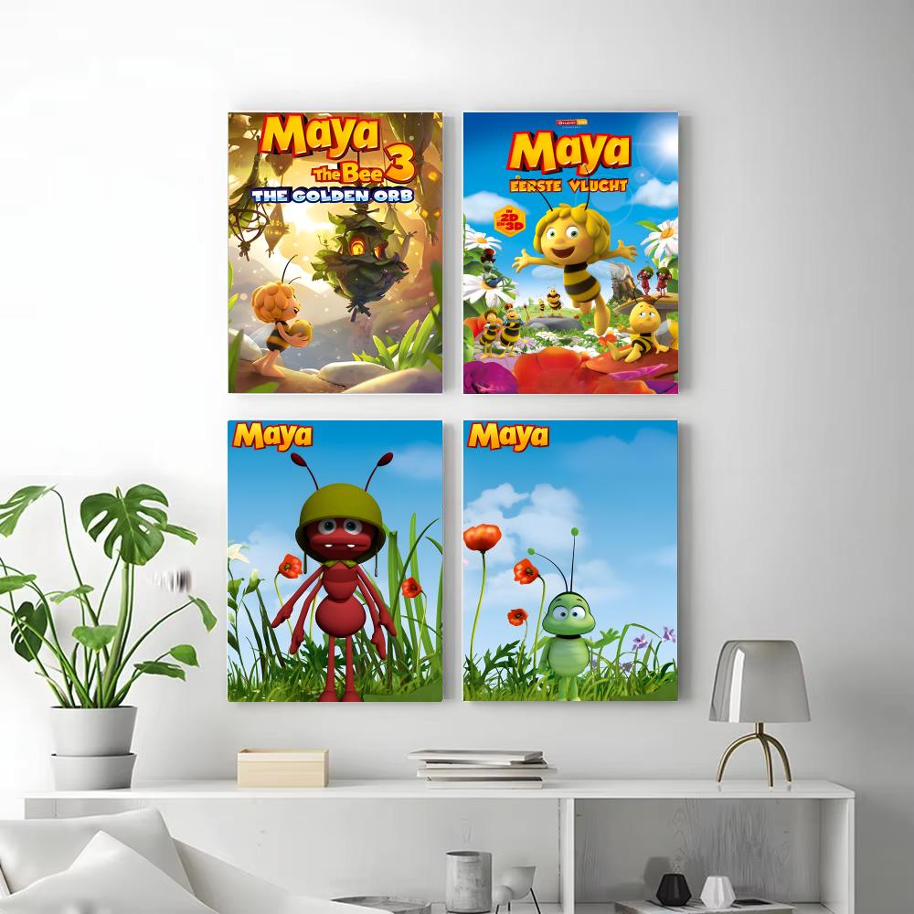 アニメ M-マヤ・ザ・ビー ポスター 自己粘着アート 防水紙 - Maya Coffee & Tea Ulasan のレビューと価格